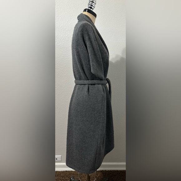 Calypso St. Barth Cashmere kaftan cardigan vest. Grey Mélange. Size L - Picture 3 of 16